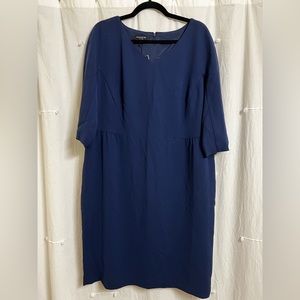 NWT Lafayette 148 Galaxy Blue 3/4 Sleeves Dress